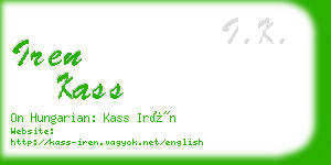 iren kass business card